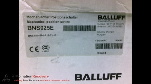 BALLUFF BNS025E MECHANICAL POSITION SWITCH,, NEW #202539