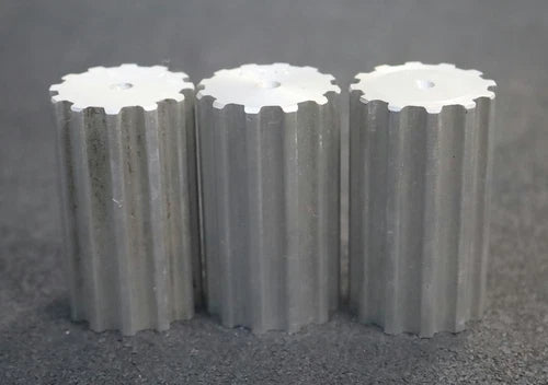 3x Aluminium Zahnwelle T10-12 Profil: T10 - 12 Z?hne Gesamtl?nge verzahnt 61mm