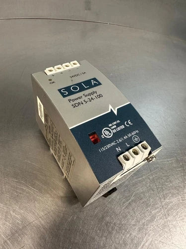 Sola SDN 5-24-100 POWER SUPPLY SDN524100 115/230VAC 2.6/1.4A  (4D-41)
