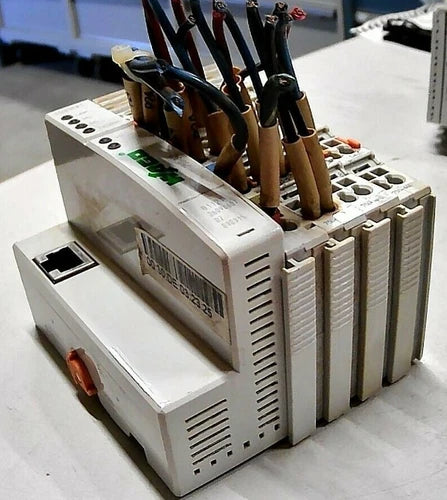 WAGO 750-341 ETHERNET TCP/IP, (2) 750-402 INPUT MODULE, 750-600 END MODULE *FS*