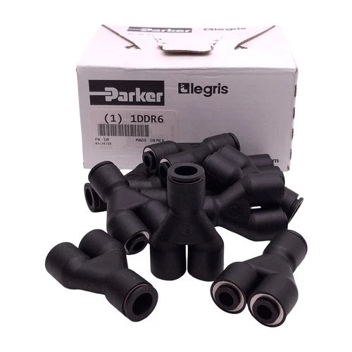 Lot of 10 Parker Legris 1DDR6 Wye Fitting, ?3/8