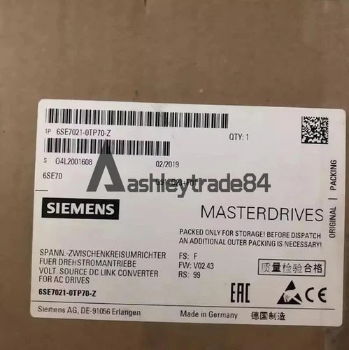 1PC NEW SIEMENS 6SE7021-0TP70-Z 6SE7021-OTP70-Z Z=G91+C23+F01