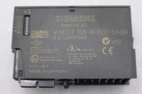 SIEMENS 6ES7 138-4FB02-0AB0 SIMATIC S7 ELECTRONIC CONTROL MODULE STOCK L-347-C
Opens in a new window or tab
