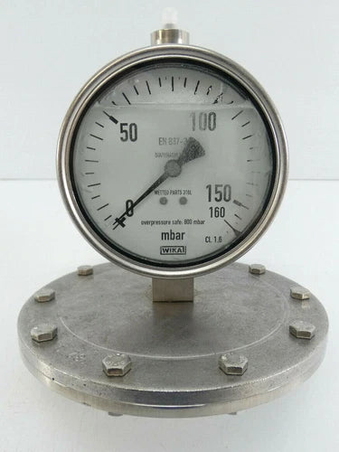 Wika Plattenfedermanometer Glycerin senkrecht G1/2