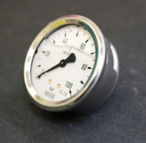 WIKA Manometer pressure gauge 0-100bar waagrecht Anschlussgewinde G1/4¡°