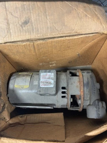 BALDOR INDUSTRIAL MOTOR JMM3158T 3HP WITH PUMP USED
