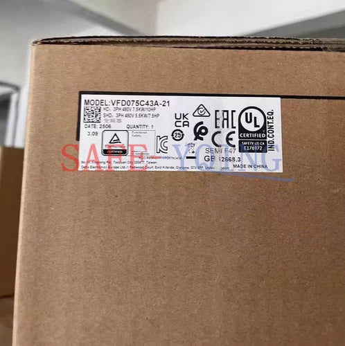 One NEW Delta inverter VFD075C43A-21 3PH 380V 7.5KW