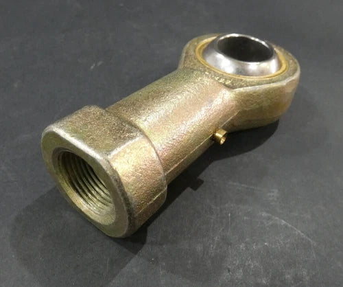 Gelenkkopf M22 x 1 mit Schmiernippel | Innengewinde | Stahl chromatiert / Bronze