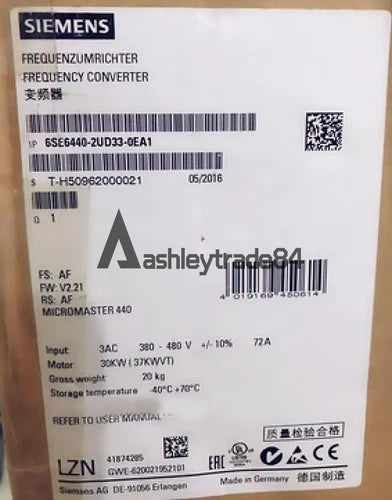ONE NEW Siemens Inverter 6SE6440-2AD33-0EA1 6SE6 440-2AD33-0EA1