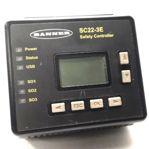 Banner Engineering SC22-3E Safety Controller w/ Ethernet 24v DC, 22 Inputs
