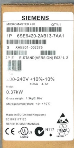 NEW SIEMENS 6SE6420-2AB13-7AA1 6SE6 420-2AB13-7AA1