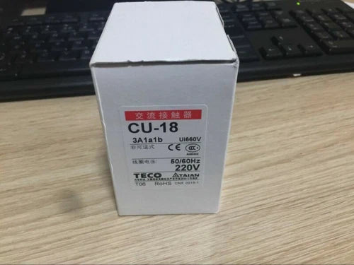 1PCS TECO CU-18 CU18 220VAC CONTACTOR IN BOX -NEW #TE