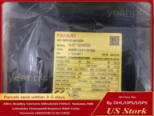 1PC FANUC A06B-0253-B100 Servo Motor A06B0253B100 New Fast Shipping