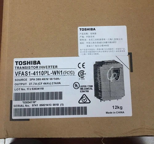 VFAS1-4110PL-WN1 New Sealed TOSHIBA TRANSISTOR INVERTER VFAS1-4110PL-WN1