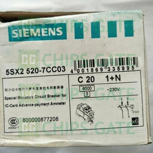 1 pe?a nova na caixa Siemens 5SX2520-7CC03 envio r¨¢pido