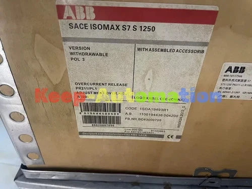 ABB SACE ISOMAX S7 S 1250 circuit breaker