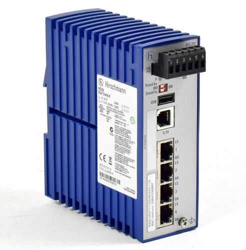 Hirschmann RS20 Rail Switch, RS20-0400T1T1SDAEHH03.1.02