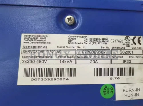 NEW ONE Kollmorgen SERVOSTAR 620-AS S62001 Servo Drive 620AS