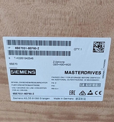 6SE7031-8EF60-Z 1PC NEW Sealed Siemens SIMOVERT VC CONVERTER 6SE7031-8EF60-Z