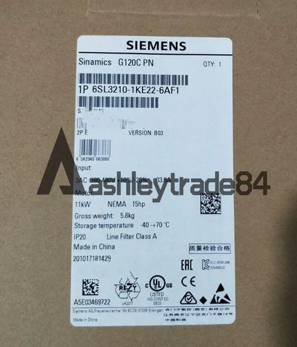 1PCS Siemens SINAMICS Inverter G120 6SL3210-1KE22-6AF1 NEW in Box