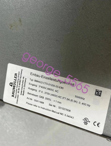 1PCS BAUMULLER drive BM4422-CT0-01200-03-E80 New fedex or DHL