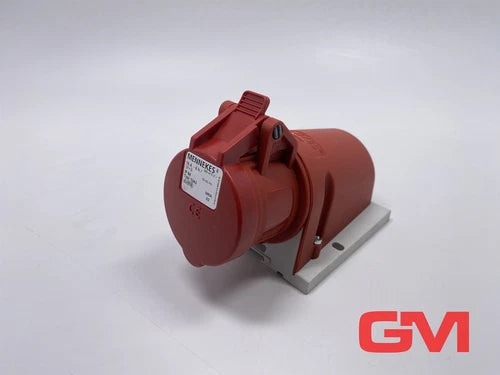Mennekes Wandsteckdose Typ 1343 wall socket TwinCONTACT 16A-6h 400V 3P+PE