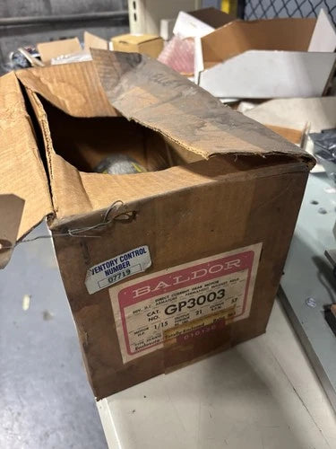NEW Baldor GP3003 DC Gearmotor 30:1, 1/15HP, 57rpm, 21in-lb, ?1/2in Shaft, 90VDC