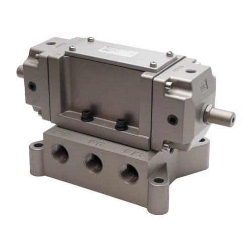 SMC NVSA4244-01N Directional Air Valve, 10-125PSI Double Pilot, 1/2in NPT Ports