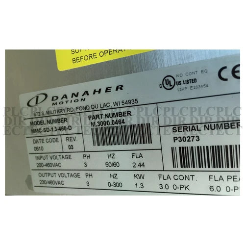USED Danaher MMC-SD-1.3-460-D Servo Drive