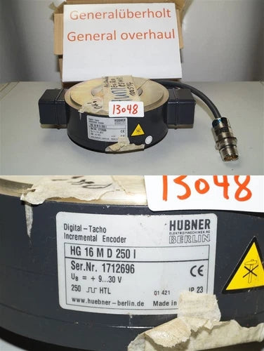 Hubner Hg 16 M D 250 I Digital Tachometer 1712696 Incremental Encoder HG16MD250I
