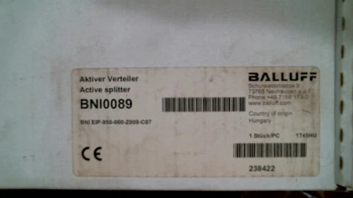 BALLUFF BNI0089 ACTIVE SPLITTER NETWORK INTERFACE - FREE SHIPPING