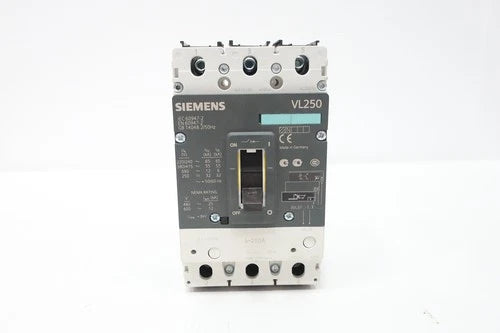 Siemens VL250 Circuit Breaker 250a Amp 3p