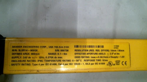 BANNER SLSR14-900Q8 SAFETY LIGHT CURTAIN RECEIVER 38