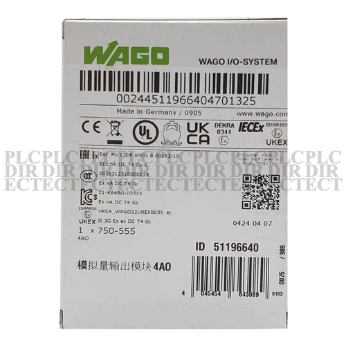 New WAGO 750-555 Analog Output Module 4-Channel