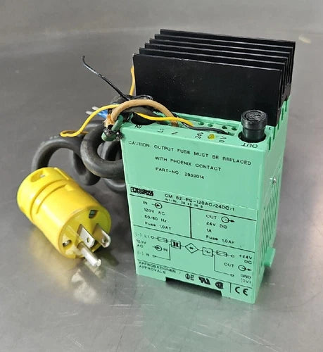 Phoenix Contact  CM 62-PS-120AC/ 24DC/1 + cable 18/3 Type SO + plug.   Loc 5D-10