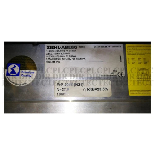 NEW Ziehl-Abegg QK10A-2EM.38.FK Cross Flow Fan 230V 2.5A 580W