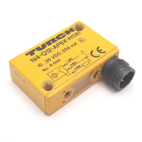 Turck Ni4-Q12-AP6X-H1141 Inductive Proximity Sensor, 4mm, 10-30VDC 200mA, PNP
