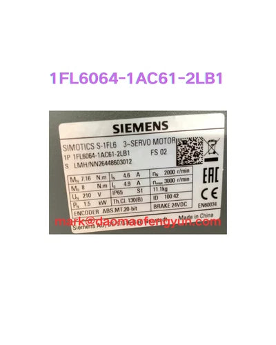 1FL6064-1AC61-2LB1 New SIMOTICS S-1FL6, SH65, TTL, brake Fast Shipping, DHL/FEDE