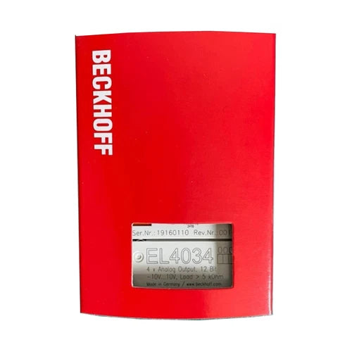 Beckhoff EL4034 4-Channel Analog Output Terminal -10...+10V, 12 Bit NEW