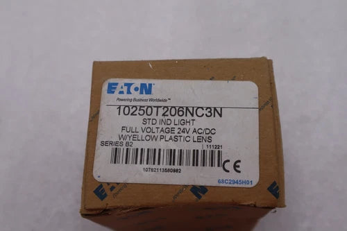 Eaton 10250T206NC3N INDICATING LIGHT HEAVY-DUTY PUSHBUTTONS STOCK L-250A
Opens in a new window or tab