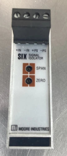 MOORE  SIX/0-1MA/4-20MA/12-42DC-FA  SIGNAL ISOLATOR Din Mount       3E-47