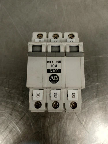 Allen Bradley 1492-CB3 G100 10A 3P CIRCUIT BREAKER 4D
