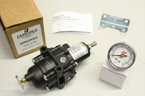 FAIRCHILD 65952NSG Regelventil Pressure Regulator & Manometer FAIR-G-2062 OVP