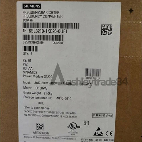 ONE NEW SIEMENS INVERTER 6SL3210-1KE26-0UF1 6SL3 210-1KE26-0UF1