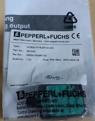 NEW Pepperl+Fuchs UC800-F77S-EP-IO-V31 ultrasonic sensor