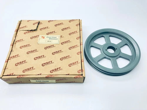 UNUSED NSPT 2AK104H V-BELT PULLEY 2-GROOVE SPLIT TAPER H-BUSED/BORE 4L/A/3L-BELT