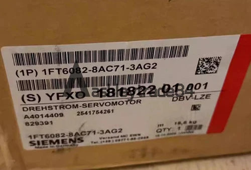 ONE NEW SIEMENS SERVO MOTOR 1FT6082-8AC71-3AG2