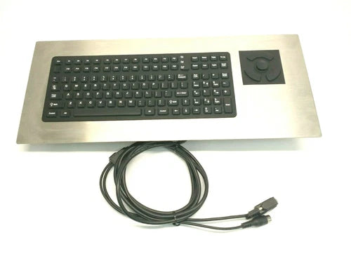 Teclado de montagem em painel industrial iKey PM-2000-STD com mouse HulaPoint II integral