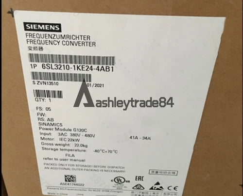 ONE NEW SIEMENS INVERTER 6SL3210-1KE24-4AB1 6SL3 210-1KE24-4AB1