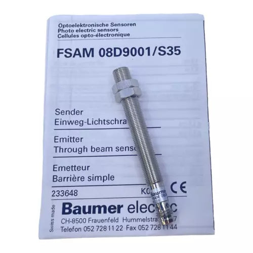 Baumer FSAM 08D9001/S35 Einweg Lichtschranke f¨¹r industriellen Einsatz